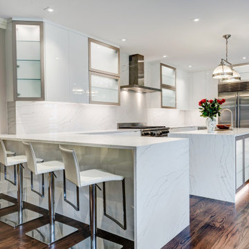 Contemporary Kitchen in Traditional Home