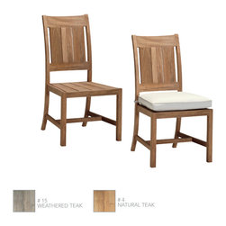 Club Teak Midcentury Dining Side Chair  by Summer Classics - Outdoor Dining Chairs
