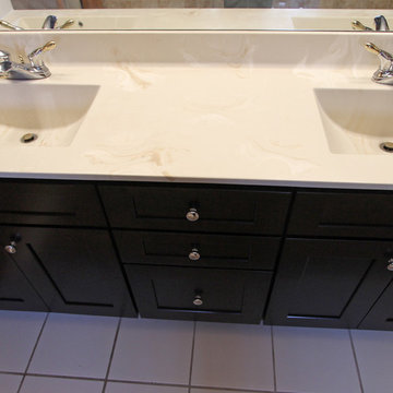 Espresso Maple Vanity with Matching Mirror Trim ~ Medina, OH