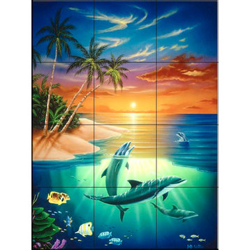Tile Mural, Dolphin Island by Jeff Wilkie