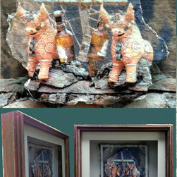 Torito de Pucara (Little bulls in Pucara Region) Peru/Three different views - Paintings