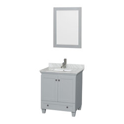 30 inch Single Bathroom Vanity in Grey Finish - Bathroom Vanities And Sink Consoles