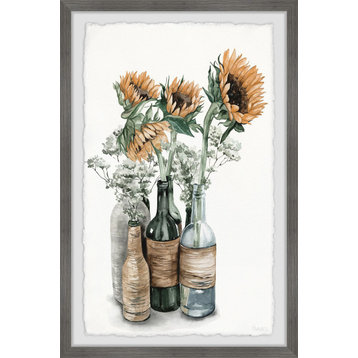 "Sunflower Centerpiece" Framed Painting Print