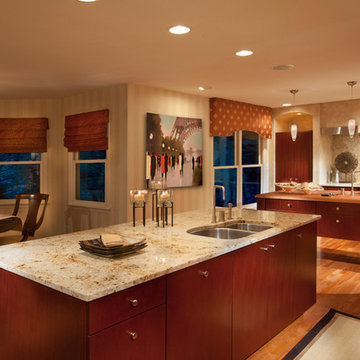 Contemporary Mahogany Kitchen
