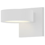 Sonneman - Reals Sconce Plate Lens and Plate Cap, White Lens, Textured White - Beautifully executed forms of sculptural presence and simplicity that are equally at home inside or out.