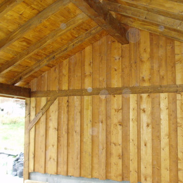 Car port avec cabane de jardin