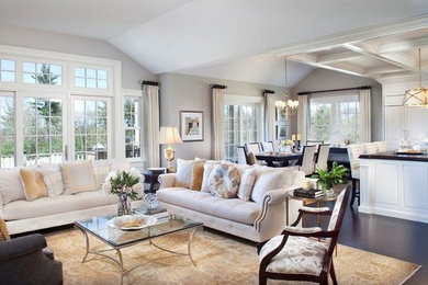 Inspiration for a timeless living room remodel in Boston