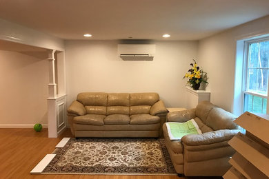 Mitsubishi Ductless system for Basement space in Hopkinton, MA