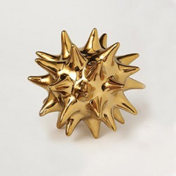 Large Gold Urchin Object | Pulp Home - Home Decor