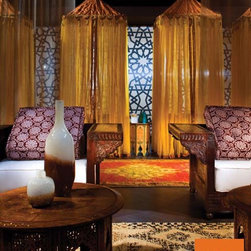Delia Shades in a custom Jali pattern - Roller Shades