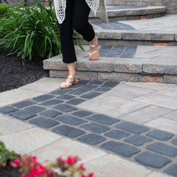 Cozy Circular Seating Area - Paving & Steps Detail