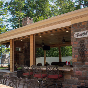 Outdoor Living Space with Motorized Screens