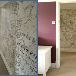 Decorating a narrow hallway &ndash; with maps! - Wallpaper