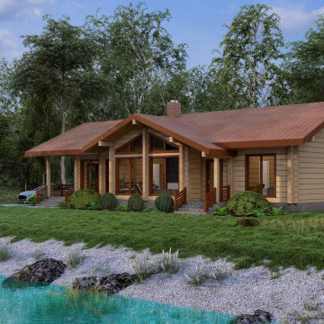 Glulam log cabins-Glulam log houses