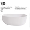 VIGO Peony Handmade Matte Stone Vessel Sink Set With Wall Mount Faucet