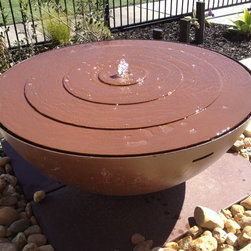 Modern Water Feature - 1000mm Diam - Outdoor Fountains
