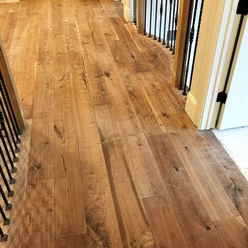 7" wide hand scraped black walnut