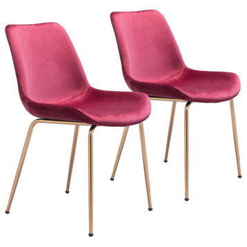 Set of 2 Tony Red Dining Chairs, Belen Kox