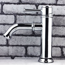 Comtemporary Deck Mount Bathroom Basin Faucet Extend Spout Single Handle Control - Products
