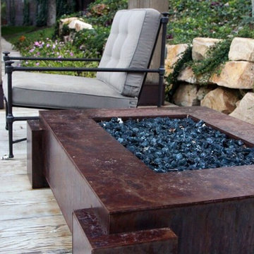 Fire Pit With Black Fire Rock