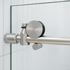 68-72"x78" Frameless Sliding Shower Door, Brushed Nickel