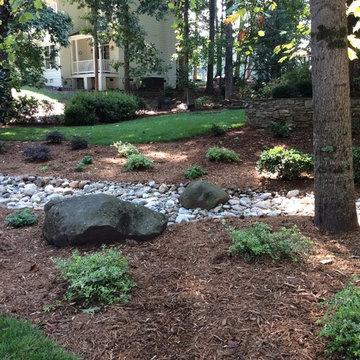 Holly Springs River Rock Creekbed - Drainage Mitigation