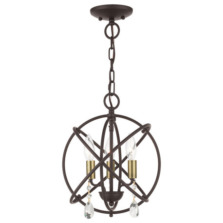 Bronze Shabby Chic, Dazzling, Country Convertible Chandelier/Semi Flush