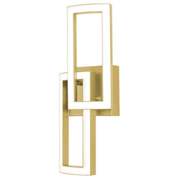 Sia 2 Light Wall Sconce, Gold
