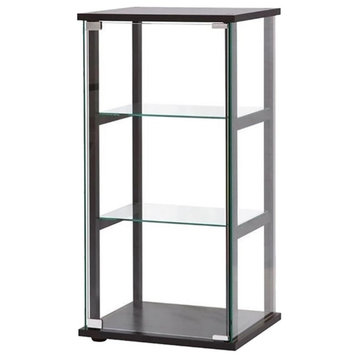 Coaster Cyclamen 3-shelf Glass Curio Cabinet Black and Clear