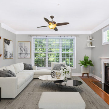 Same Empty Living Room Staged Multiple Ways