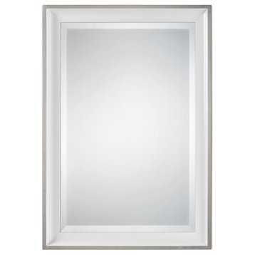 Uttermost 09081 Lahvahn White Silver Mirror