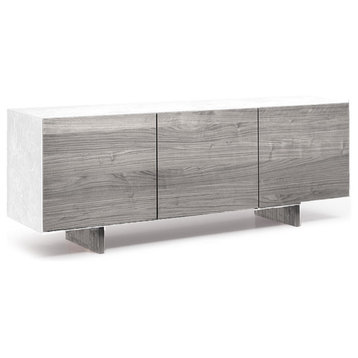 Thin Sideboard, White/Gray