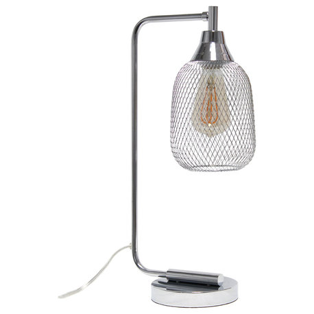 Mesh Wire Desk Lamp, Chrome