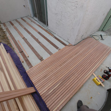 Process of creating redwood deck