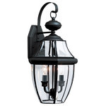 Generation Lighting Collection - Sea Gull Lighting 2-Light Outdoor Lantern, Black - Bulbs Included