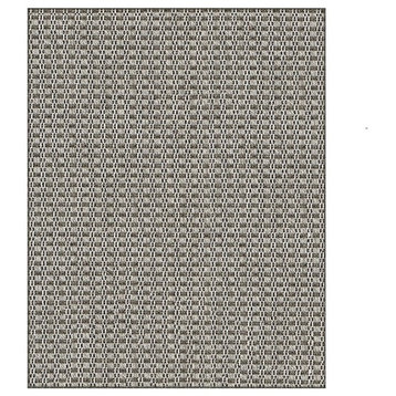 St. Lucia Indoor/Outdoor Carpet, Home/Patio Area Rug - Pewter, 7'x12'