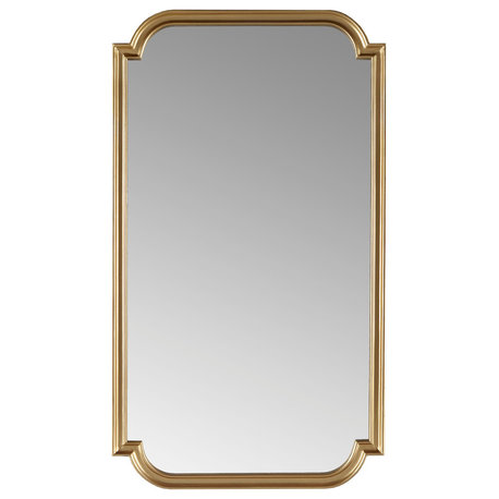 Madison Park Adelaide Gold Scalloped Wood Wall Mirror