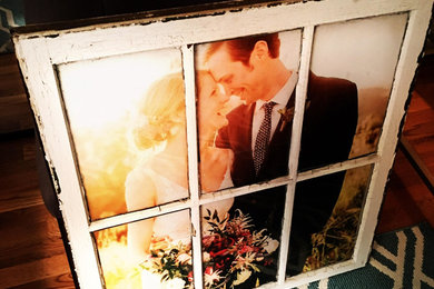 Window with Photo - Wedding Decor or Wedding Gift