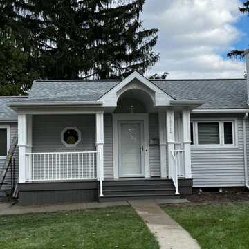 Composite Deck Front Porch and Barrel Cove Entryway