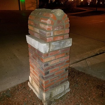 Brick and stone mailbox in Fenton, Mo