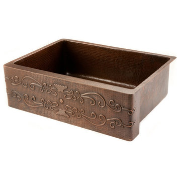 Premier Copper Products KASDB30229S 30" Farmhouse Single Basin - Oil Rubbed