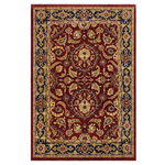 Bareens Designer Rugs - Boho Chic Ziegler Maryann Red Blue Hand-Knotted Wool Rug - 8'10'' x 11'9'' - Enhance the ambiance of your home with this magnificent Persian-influenced Turkish hand-knotted rug made by skilled artisans capable of creating the most exceptional vegetable dyes and hand-spun wool. This exquisite handmade rug is a one-of-a-kind Peshawar Kafkaz, otherwise identified as Chobi, Chobi Peshawar, Oushak, or Ziegler rug. These handmade rugs are crafted in Pakistan utilizing superior-quality wool imported from Australia, New Zealand, and Korea in two types of weaves: the Persian weave and the Mori weave. This rug is meticulously crafted by hand using the finest natural vegetable dyes extracted from local plants. The artisans use a blend of hand-spun local and fine merino wool, resulting in a rug with a compelling texture, higher lanolin content, and longer staple. The artisans occasionally incorporate natural or artificial silk into the pile to enhance specific motifs. The finished product is an awe-inspiring execution of flawless design and an understated palette that exudes elegance.