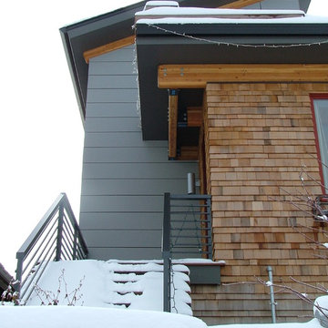 Roosevelt Residence - Modern Exterior with Cedar, Hardi and Metal Siding