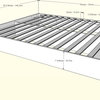 Full Size Platform Bed-Walnut Laminate Finish