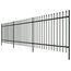 VidaXL Ornamental Security Palisade Fence, Steel Black, Pointed Top, 150 cm