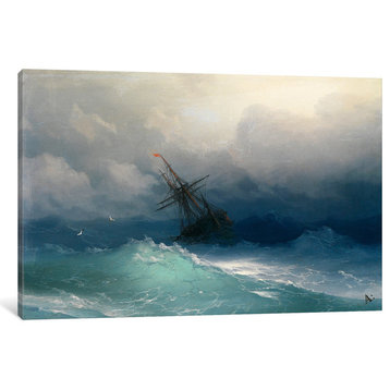 Ship on a Stormy Seas by Ivan Aivazovsky