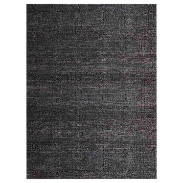 Hand Woven Jute Eco-friendly Area Rug Solid Charcoal, [Rectangle] 5'x8'