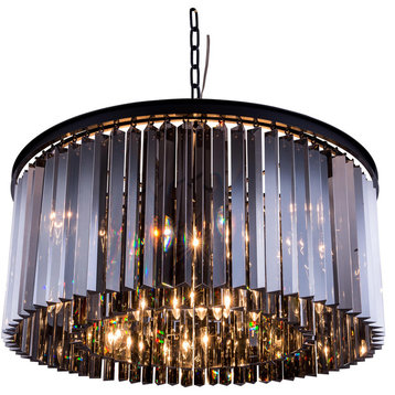 1208 Sydney Collection Pendent Lamp, Silver Shade, Mocha Brown