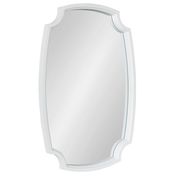 Orianne Wood Framed Wall Mirror, White 21x32