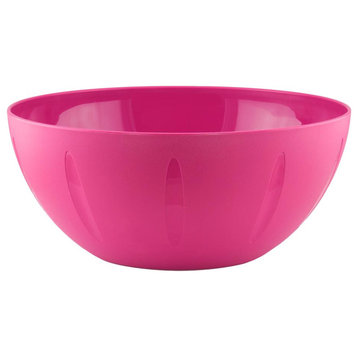 Plastic Serve Mixing Bowl for Everyday Meals, Ideal for Cereal & Salad, Pink, 10", 1 Pack